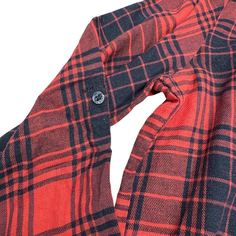 I Love H81 Women's Red Plaid Button Down LS Shirt, Size L - Picture 4 of 6